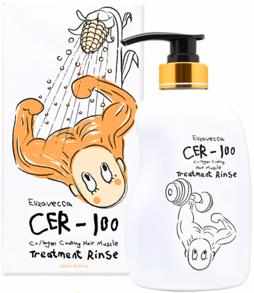 Бальзам-ополаскиватель для волос Elizavecca CER-100 Collagen Coating Hair Muscle Treatment Rinse, 500 мл