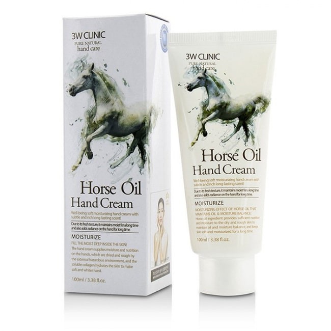 Крем для рук 3W CLINIC ЛОШАДИНОЕ МАСЛО Horse Oil Hand Cream, 100 мл