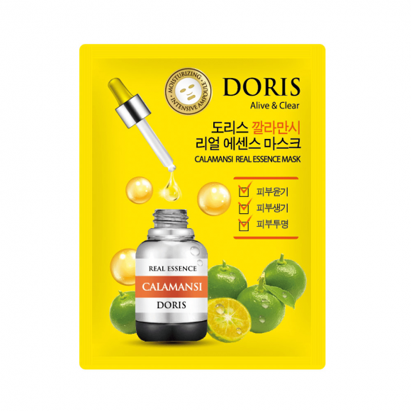 Тканевая маска для лица DORIS ЦИТРОФОРТУНЕЛЛА CALAMANSI Real Essence Mask, 1 шт 25 мл